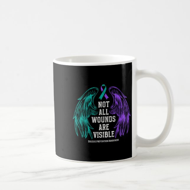 Inte Alla Sår Är Synliga Medvetenhet Om Förebyggan Kaffemugg (Höger)