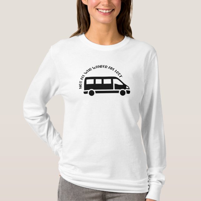 Inte alla, som irrar, är borttappada t-shirt (Framsida)