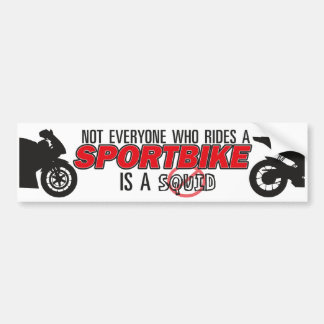 Inte alla som rider en Sportbike… Bildekal