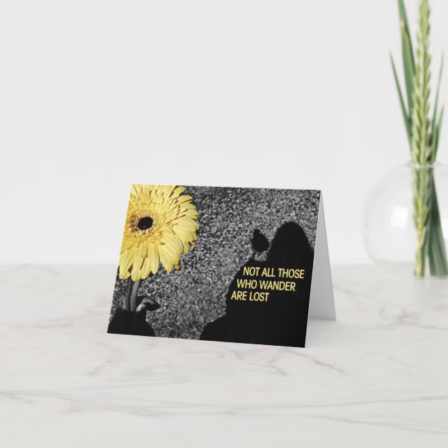 Inte alla som vandrar är borttappad kort (Framsida)