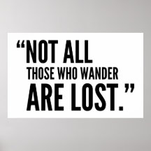 Inte alla som vandrar är borttappad