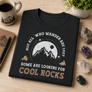 Inte alla som vandrar är vilse Retro Cool Stenar T Shirt