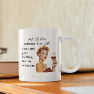 Inte alla som vandrar är vilse rolig dricka kaffemugg