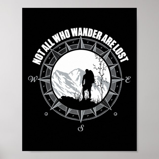 Inte alla som vandrar är vilse vandringströja  poster (Framsidan)
