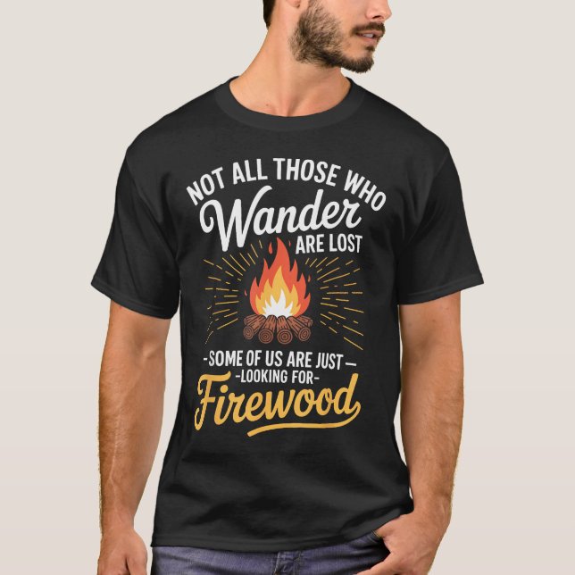 Inte alla som vandrar ved t shirt (Framsida)