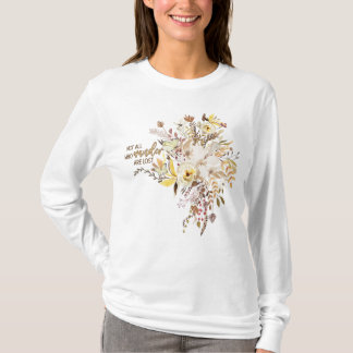 Inte alla som vill är Borttappad Boho Design T Shirt
