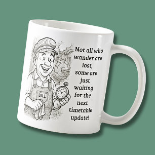 Inte alla som vill är Borttappad - Tåg-bilförare Kaffemugg