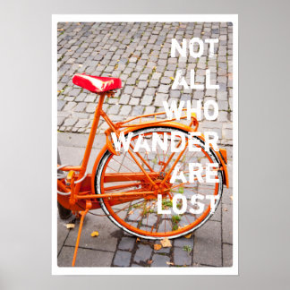 INTE ALLA SOM VILL HA BORTTAPPAD Bicycle Typograph Poster