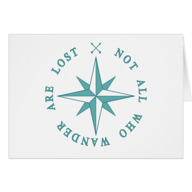 Inte alla som Wander är borttappad Hälsningskort (Framsidan Horizontal)