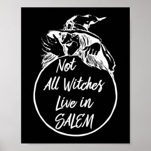 Inte alla vittnen bor i SALEM Cute Halloween Wit Poster