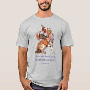 Inte alla Voice Human Inspirational Coyotes-citat T Shirt