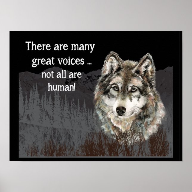 Inte alla Voices Human Inspirational Varg Citote Poster (Framsidan)