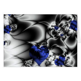 Inte allt är svartvitt, blåtthjärtor hälsningskort