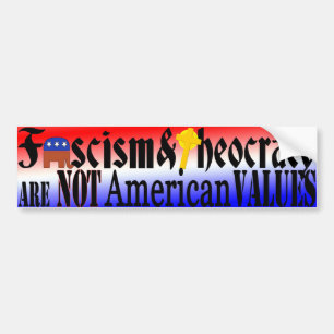 INTE amerikanen värderar Bildekal