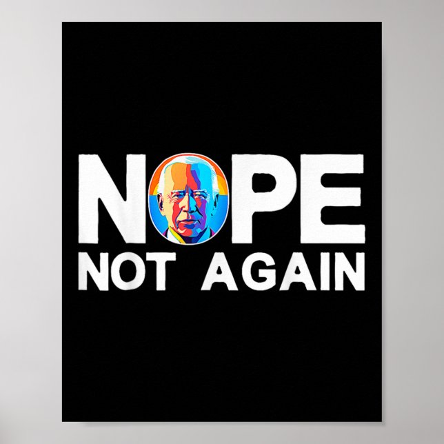 Inte än en gång roligt Biden Pro-trump Poster (Framsidan)