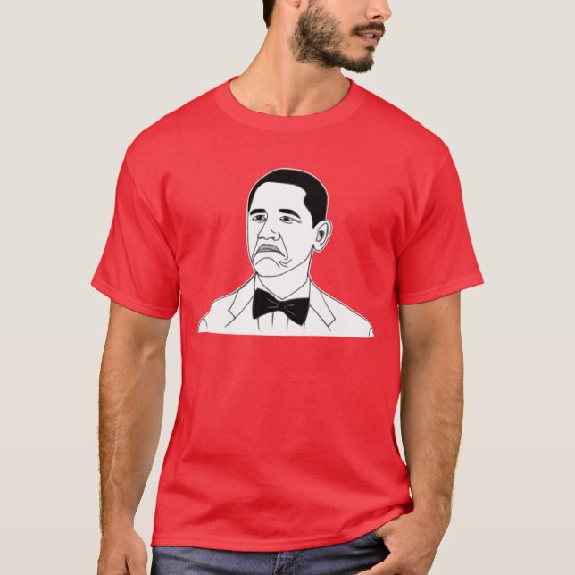 Inte ansikte Meme för dåligaBarack Obama ursinne Tee (Framsida)