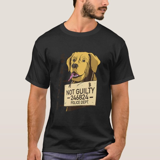 Inte Ansvarig Hund Mugshot-fängelset T Shirt (Framsida)