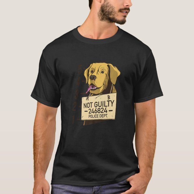 Inte Ansvarig Hund Mugshot-fängelset T Shirt (Framsida)