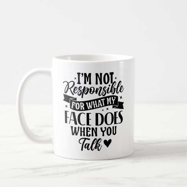 Inte ansvarig, ynklig Sarkastic Offensiv Kaffemugg (Vänster)