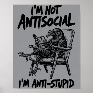 Inte Antiregeringsmyndighetl Anti Dum Rolig Poster
