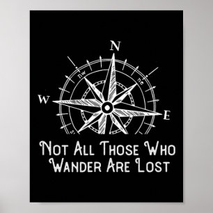 Inte är alla vilse som vandrar Roligt Hiking Gif Poster