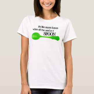 Inte är det ironisk skedskjortagrönt t-shirt