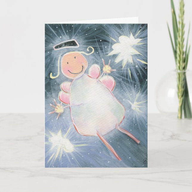 "Inte är du tackkortet för en ängel" Tack Kort (Framsida)