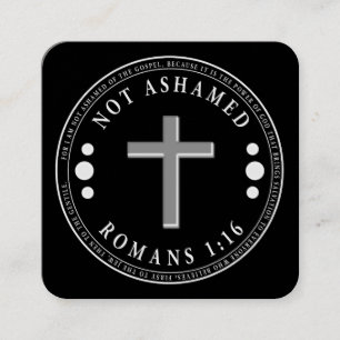 Inte Ashamed från Gospelet Christian Verse Fyrkantigt Visitkort