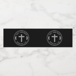 Inte Ashamed från Gospelet Christian Verse Vattenflaskor Etikett