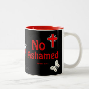 Inte Ashamed Kor & Butterflies gotGod316.com Två-Tonad Mugg