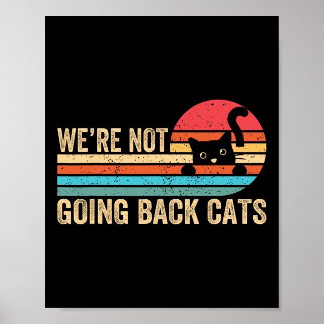Inte bakåt, kattunge 2024-Vintagens Retro Poster (Framsidan)