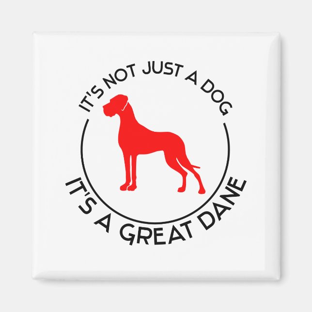 Inte bara en Hund, en Great dane Magnet (Framsidan)