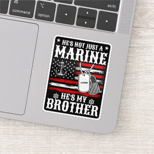 Inte bara en marin han är min bror Patriotic Funny Klistermärken