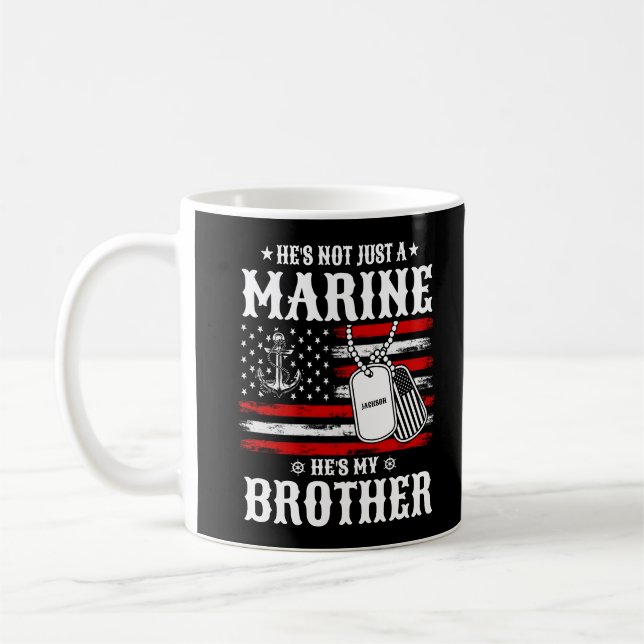 Inte bara en marinsoldat, han är min bror Patrioti Kaffemugg (Vänster)