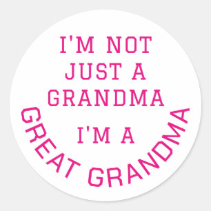 Inte bara en mormor jag är en UNDERBAR GRANDMA-typ Runt Klistermärke