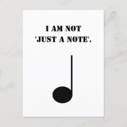 Inte bara en not Rolig musik humor Vykort