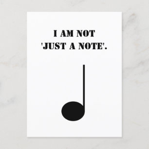 Inte bara en not Rolig musik humor Vykort