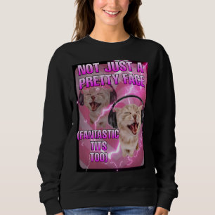 Inte bara en söt ansikte-kattkvinna t shirt
