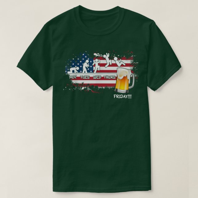 Inte bara Fredag utan även öldagen T Shirt (Design framsida)