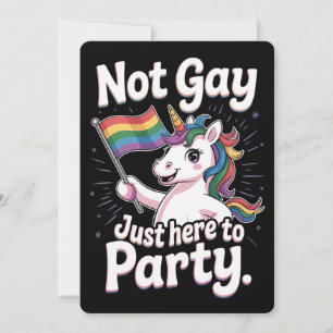 Inte bara hit till Party HBT TQ Gay pride Ally Inbjudningar