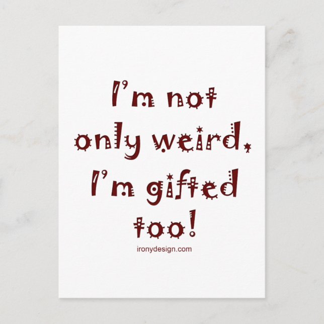 Inte bara Konstig Vykort (Framsida)