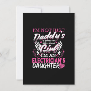 Inte bara pappa lilla tjej jag är elektriker prese anteckningskort