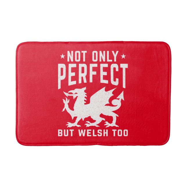 Inte bara perfekt men också roligt Wales på walesi Badrumsmatta (Framsidan)