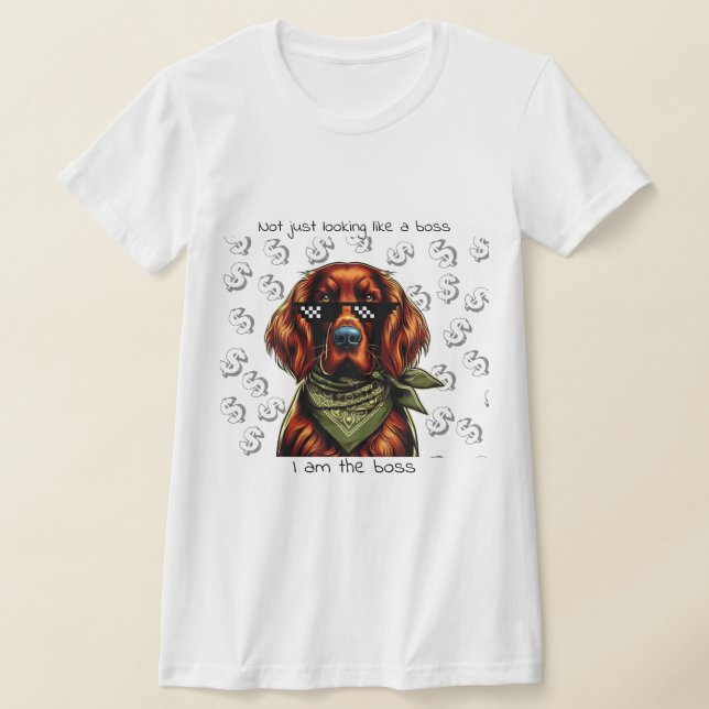 Inte bara tittar som ett chef - jag är chef t shirt (Laydown)