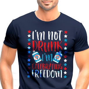 Inte Berusad, Firar Frihet Patriotisk T-Shirt