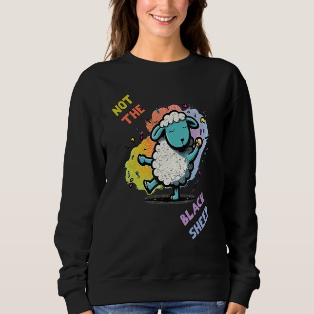 Inte Black Sheep Sheepherders Farmer Wool T Shirt (Framsida)