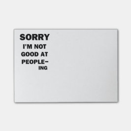 Inte bra på folk - Ing Post-it Block