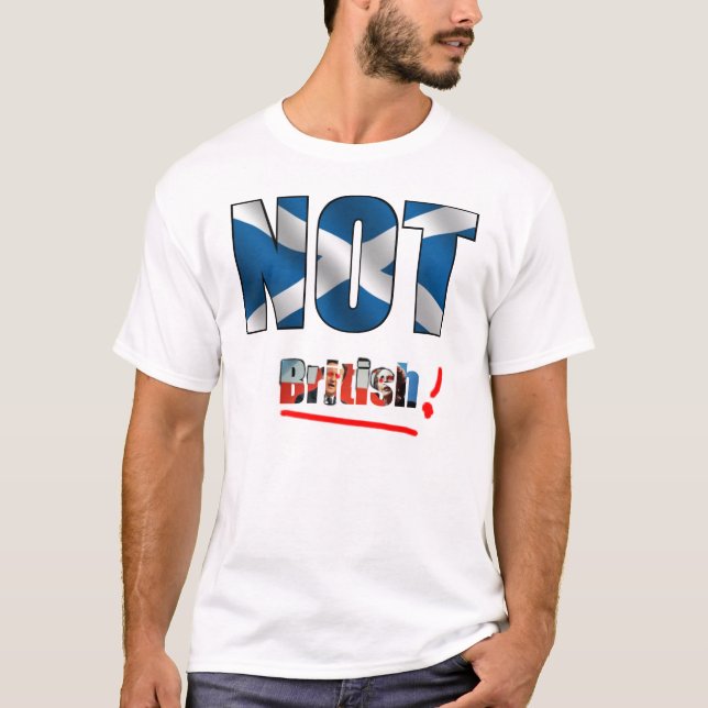 Inte brittiskt (tända), t shirt (Framsida)