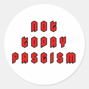 Inte dagens fascism runt klistermärke
