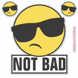 Inte dåligt Emoji Klistermärken